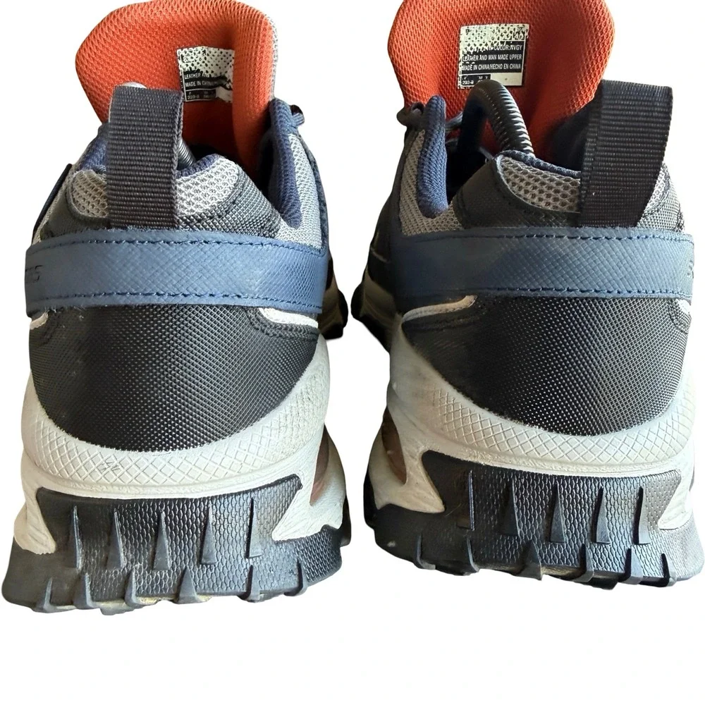 Skechers Mens Air Envoy Water Repellent Hiking Shoes Charcoal Grey Orange  Sz9
